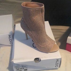 Rose gold sparkly bootie